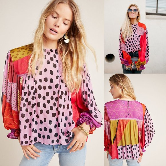 eclectic peasant blouse